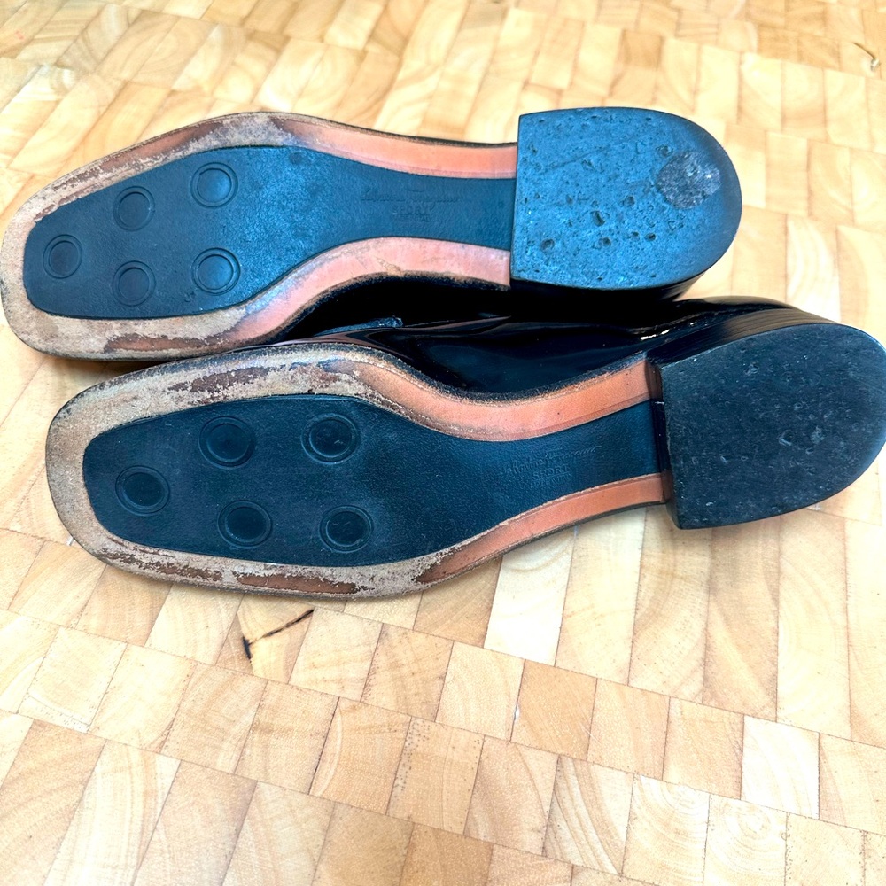 Salvatore Ferragamo Vintage Patent Leather Penny Loafers SZ 7 - Picture 3 of 7